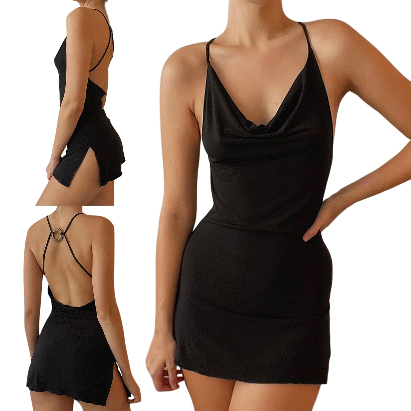 Printed Straps High Waist Sleeveless A-Line Mini Dress main image 1