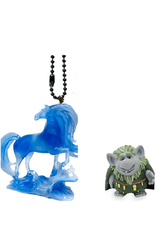 Nokk Elsas Horse & Pabbie Troll Pvc Keychain Dangler Ornament Figure Frozen New