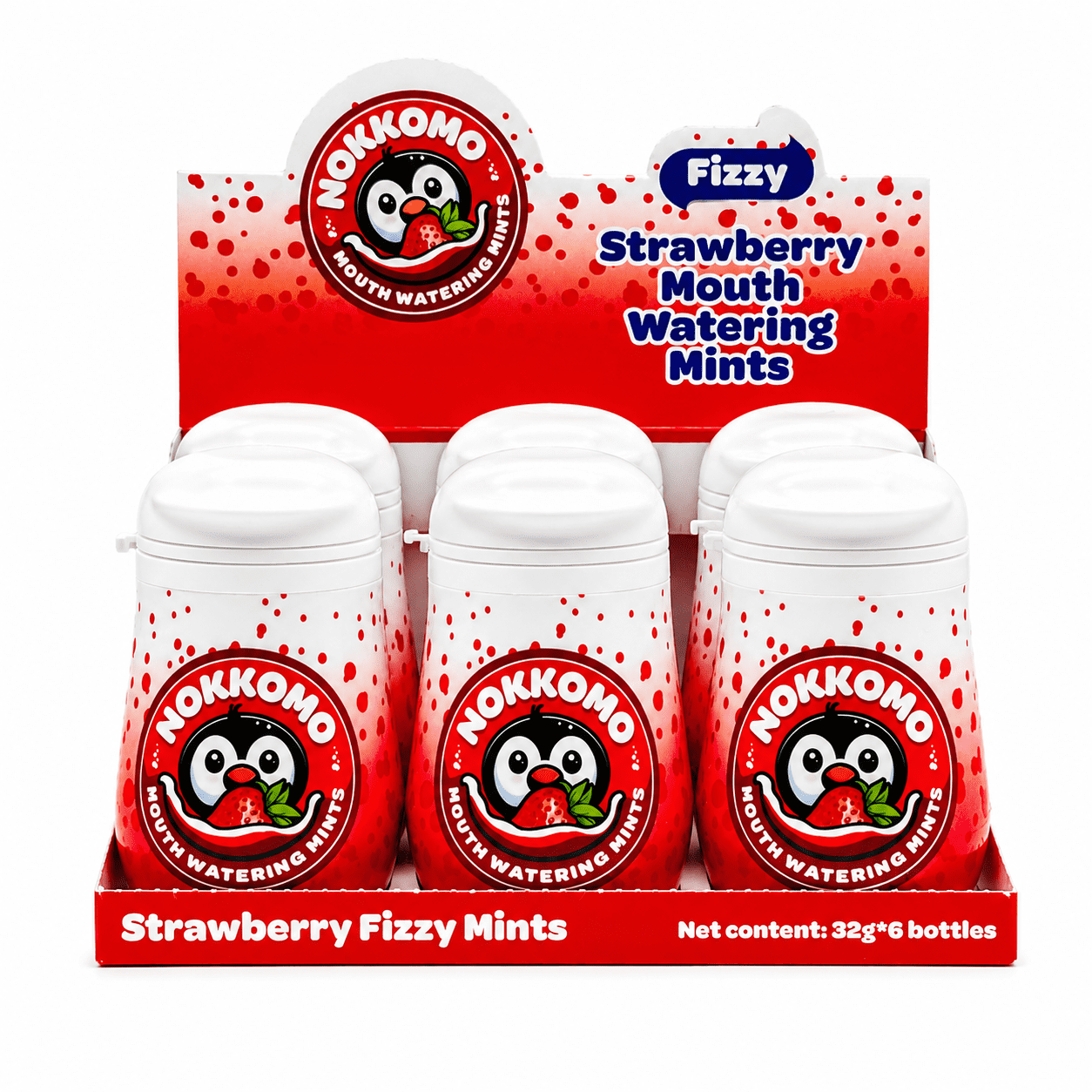 mocomocomoさん　0819 Nokkomo Strawberry Fizzy Mints for Dry Mouth & Cotton Mouth Relief