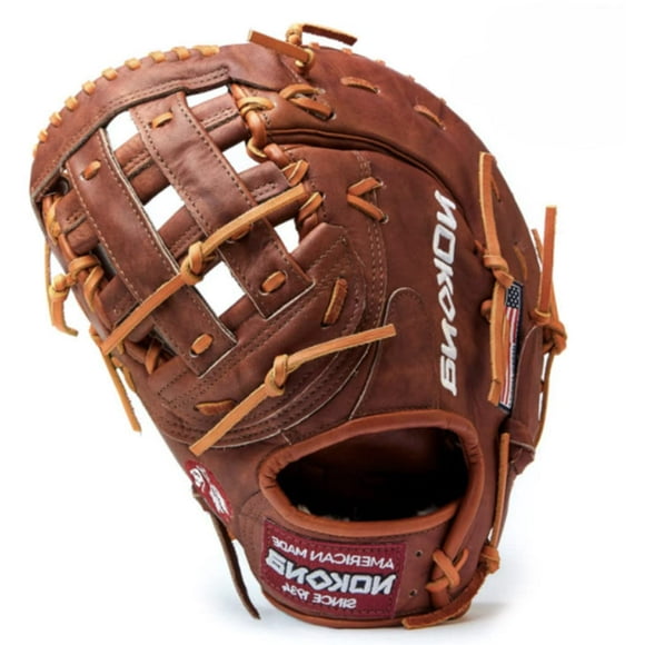 Nokona 13" Walnut Series Baseball First Base Mitt, Left Hand Throw