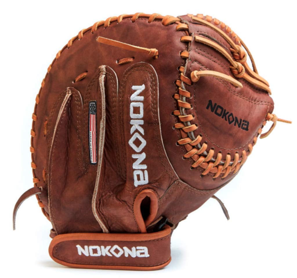 Catchers Mitt Nokona Left Handed Baseball Gloves Nokona Walnut