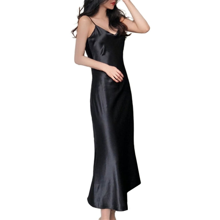 Silk Dress - Black - Ladies