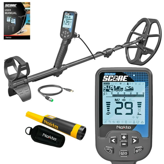 Nokta Double Score (Score 2) SMF Waterproof Metal Detector with AccuPOINT Pinpointer