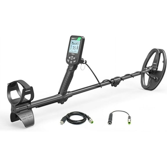 Nokta Makro Simplex Lite Black LCD Display Rechargeable Metal Detector with 9.5" Waterproof Coil