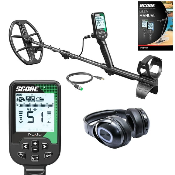 Nokta Score SMF Waterproof Metal Detector with Bluetooth Headphones