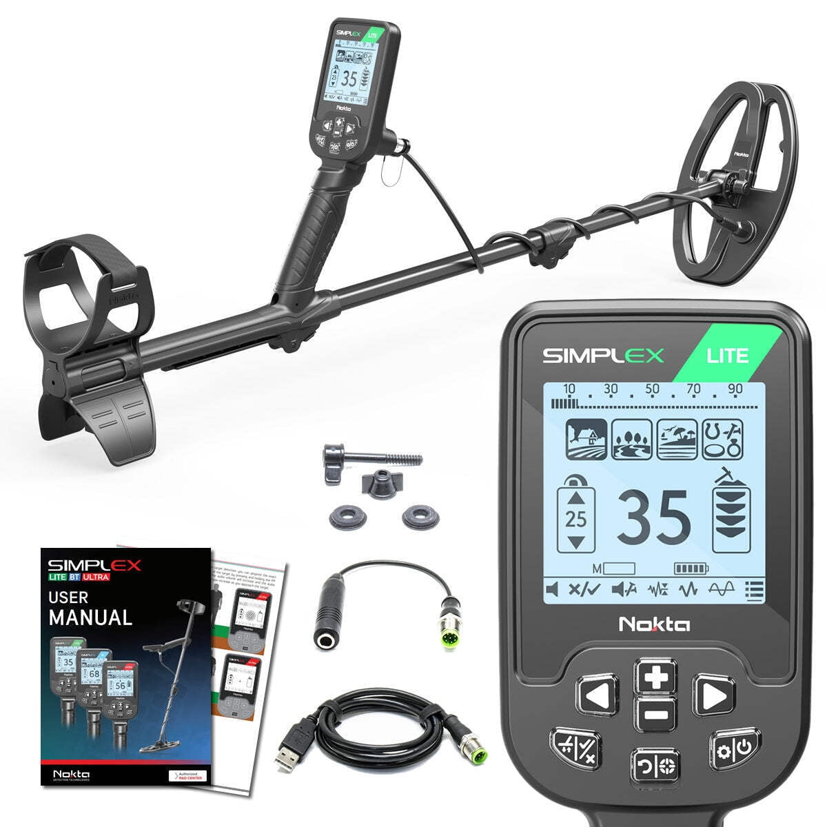 Nokta Simplex LITE Next Generation Waterproof Metal Detector - Walmart.com