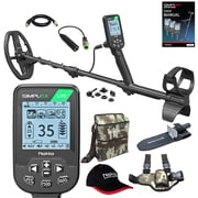 Nokta Simplex LITE Waterproof Metal Detector with 9.5 x 6  DD Coil Starter Pack - Pouch, Digger, and Cap