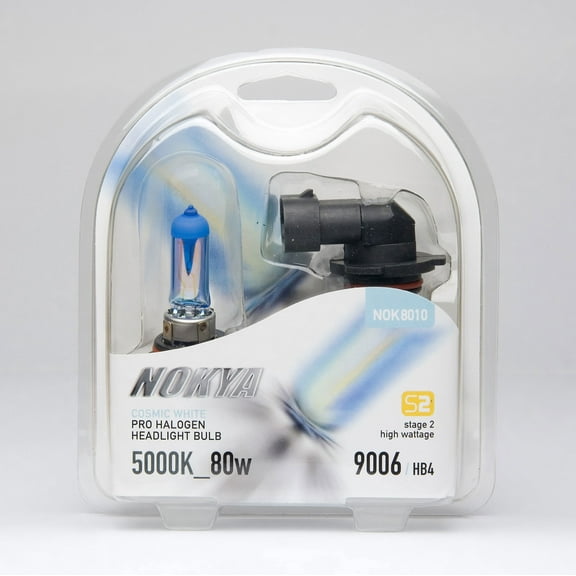 Nokya 9006 (HB4) Cosmic White Pro Halogen 5000K Headlight / Fog Light Car Light Bulb Replacement One Pair NOK8010
