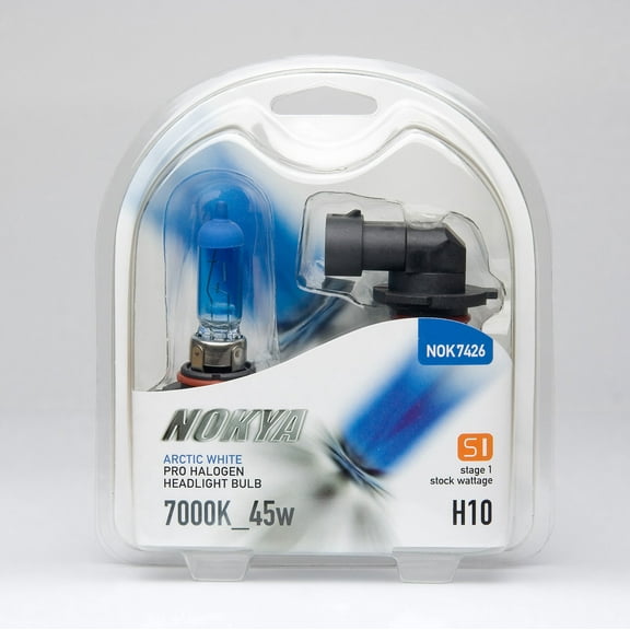 Nokya H10 (9145) Arctic White Stage 1 7000K Pro Halogen Headlight / Fog Light Car Light Bulb Replacement One Pair NOK7426