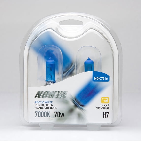 Nokya H7 Arctic White Stage 2 7000K Halogen Headlight / Fog Light Car Light Bulb Replacement One Pair NOK7216