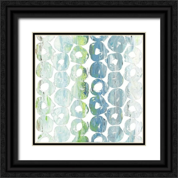 Nola 20x20 Black Ornate Wood Framed with Double Matting Museum Art Print Titled - Round Brush IV