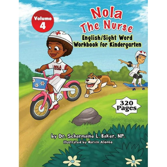 Nola the Nurse: Activity Books Nola The Nurse English & Sight Words For Kindergarten, Book 4, (Paperback)