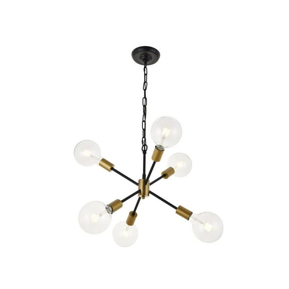 Nolan 6 Light matte black Pendant