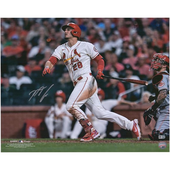 Nolan Arenado St. Louis Cardinals Autographed 16" x 20" Finishing Swing Photograph - Fanatics Authentic Certified
