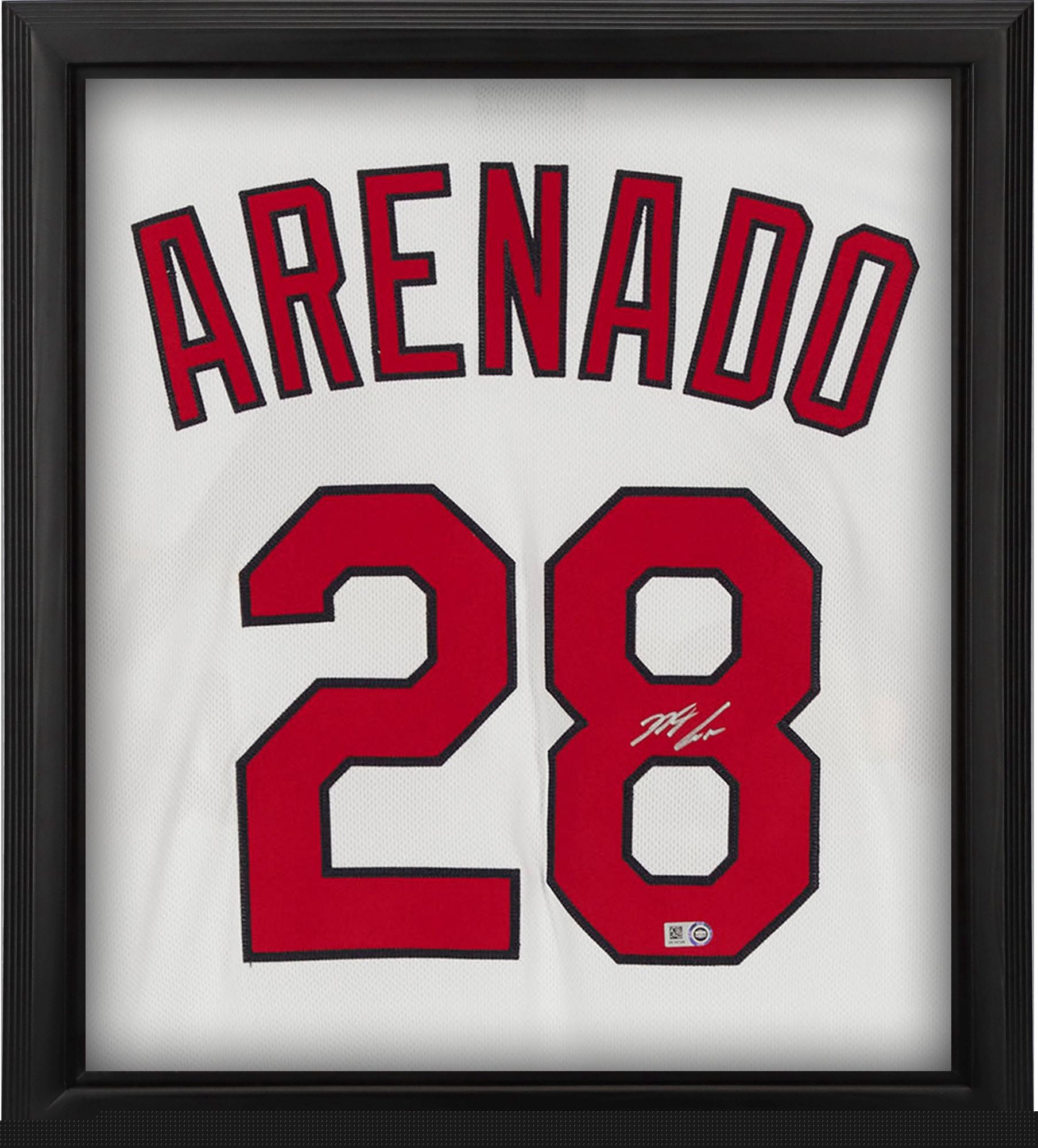 Nolan Arenado St. Louis Cardinals Framed Autographed White Authentic Jersey Shadowbox - Fanatics Authentic Certified