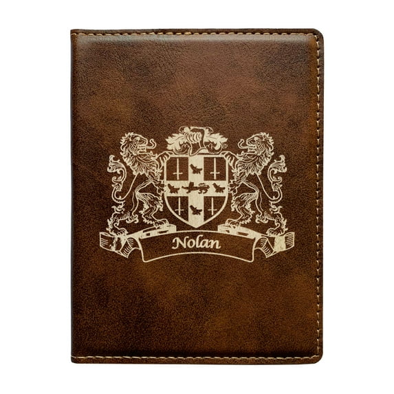 Nolan Irish Coat of Arms Leather Passport Wallet