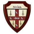 thumbnail image 1 of Nolan Irish Coat of Arms Shield Plaque - Rosewood Finish, 1 of 1