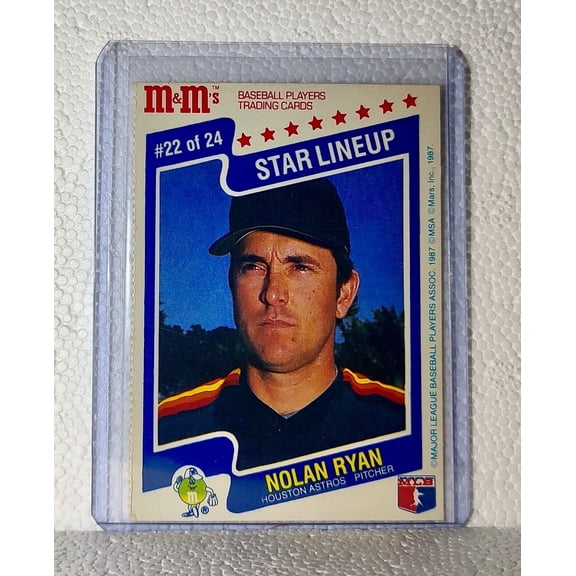 Nolan Ryan 1987 M&M's MLB #22 Baseball Card Houston Astros