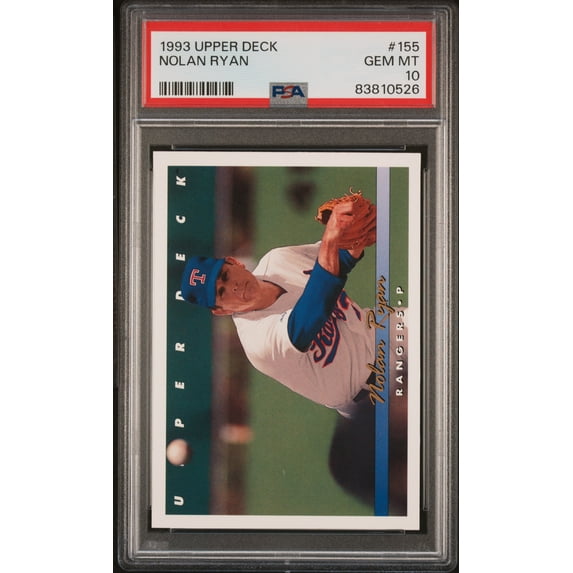 Nolan Ryan 1993 Upper Deck Baseball Card #155 Graded PSA 10