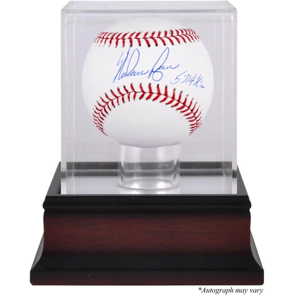Nolan Ryan Texas Rangers Fanatics Authentic Autographed Baseball with "5714 K's" Inscription and Mahogany Baseball Display Case - No Size