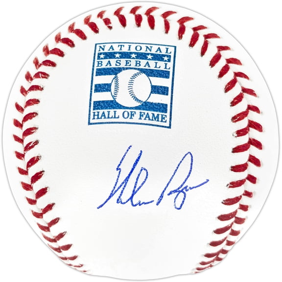 Nolan Ryan Autographed Official Hall of Fame HOF Logo Baseball Texas Rangers Beckett BAS QR 252453