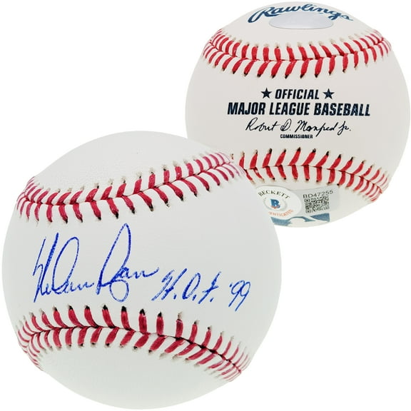 Nolan Ryan Autographed Official MLB Baseball Texas Rangers "HOF 99" Beckett BAS 201272