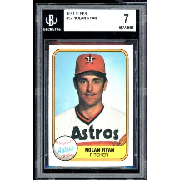 Nolan Ryan Card 1981 Fleer #57 BGS 7