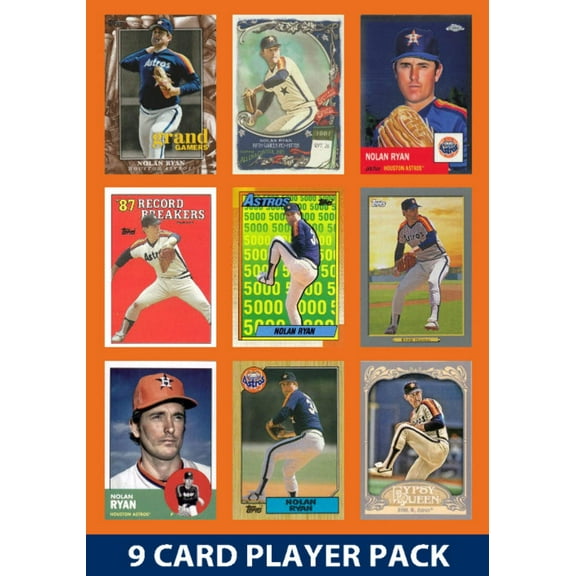 Nolan Ryan Houston Astros 9 Card Legend Pack Topps Bowman