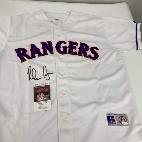 Nolan Ryan Signed 1990's Russell Texas Rangers Game Model Jersey JSA COA