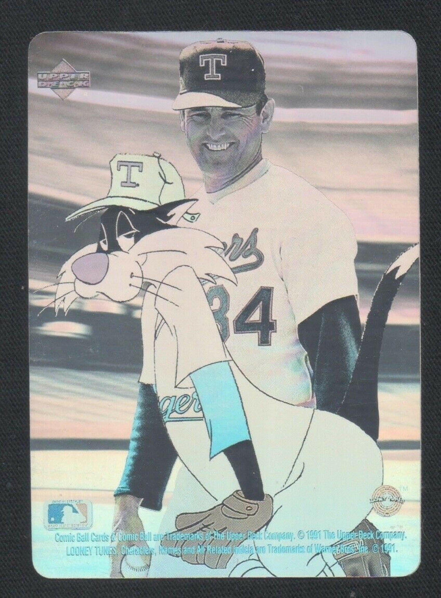 Nolan Ryan Texas Rangers 1991 Upper Deck Looney Tunes Comic Ball