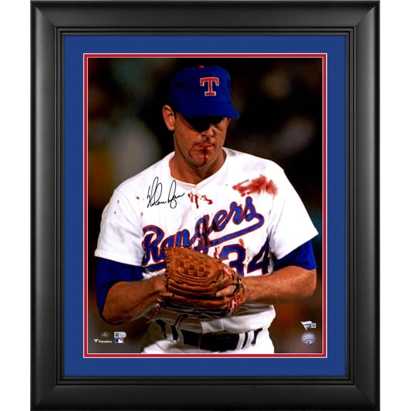 Nolan Ryan Texas Rangers Framed Autographed 16" x 20" Bloody Lip Photograph - Fanatics Authentic Certified