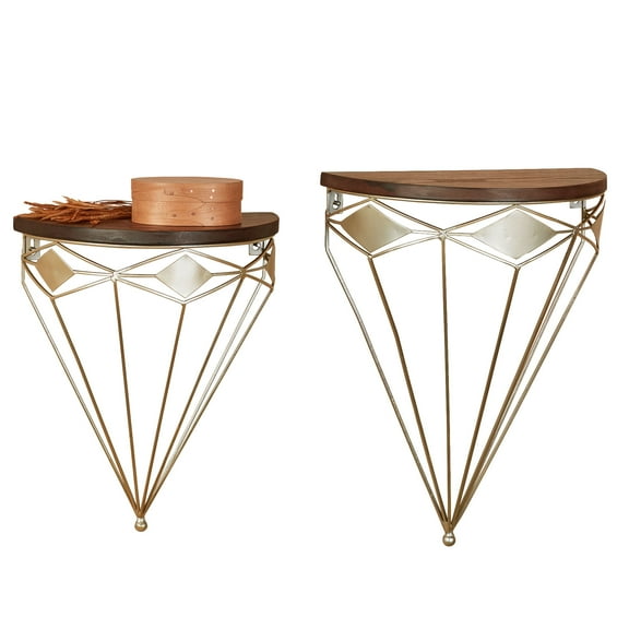 Nolan Wall Shelves Platinum Set of Two Pair 2