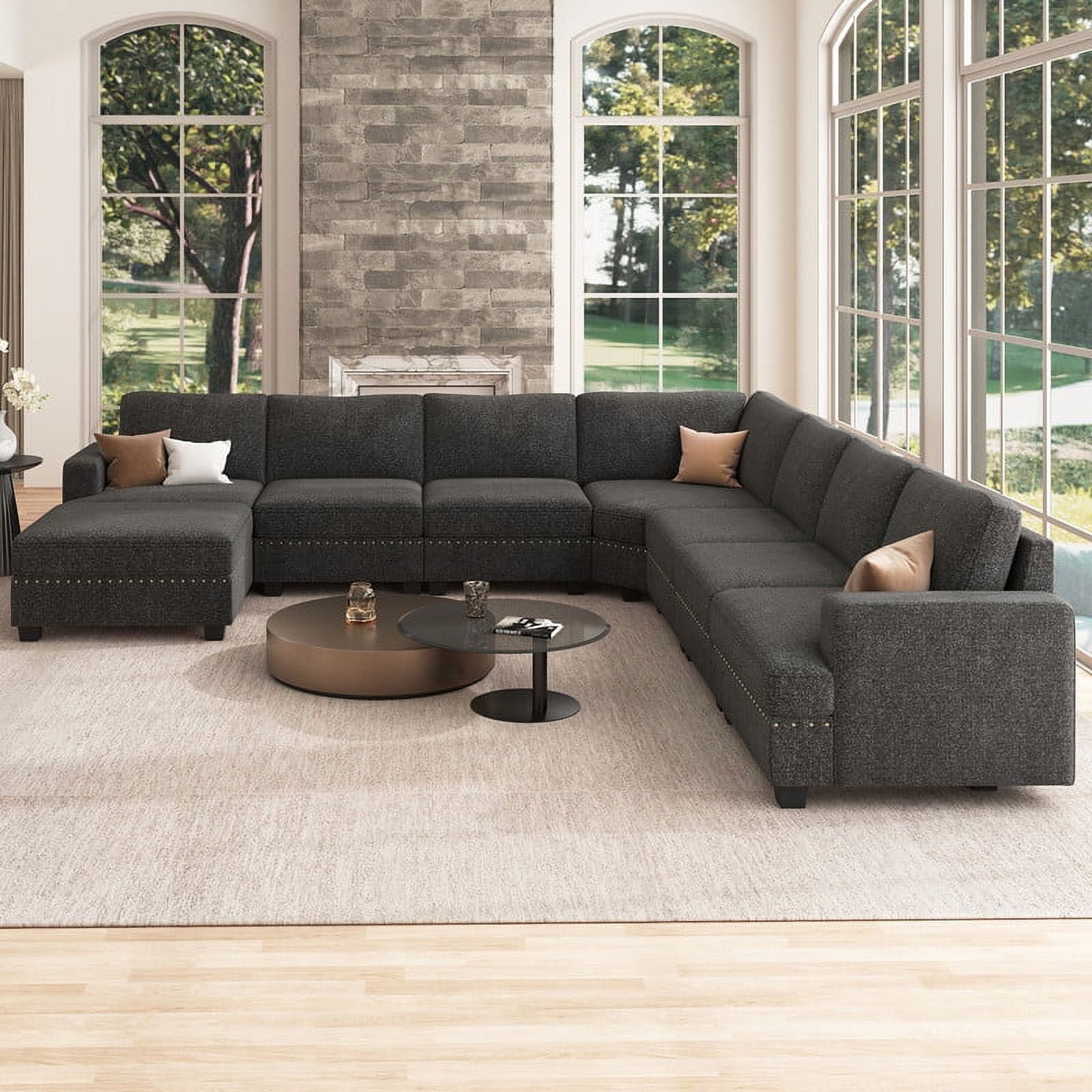 Nolany Reversible Oversized Sofa Sectionals Corner Sofa Couch Sets for