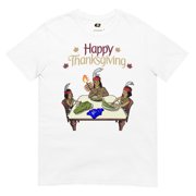 Graphic Jaw Noles Thanksgiving Feast T-shirt | White, Large