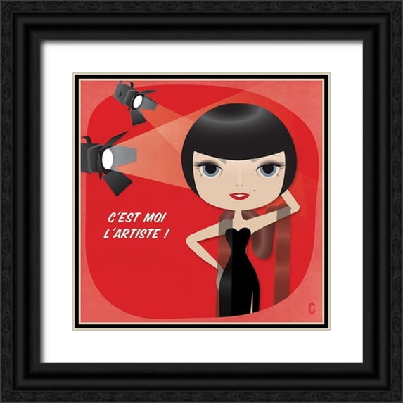 Nolf, Cecile 12x12 Black Ornate Wood Framed with Double Matting Museum Art Print Titled - Nenette Star