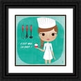 thumbnail image 1 of Nolf, Cecile 15x15 Black Ornate Wood Framed with Double Matting Museum Art Print Titled - Nenette Chef, 1 of 4