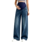 Jean Leg Sticker Nolissa Women's Maternity Jeans Wide Leg Over The Belly Denim Pant High ...