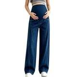Jean Leg Sticker Nolissa Women's Maternity Jeans Wide Leg Over The Belly Denim Pant High ...