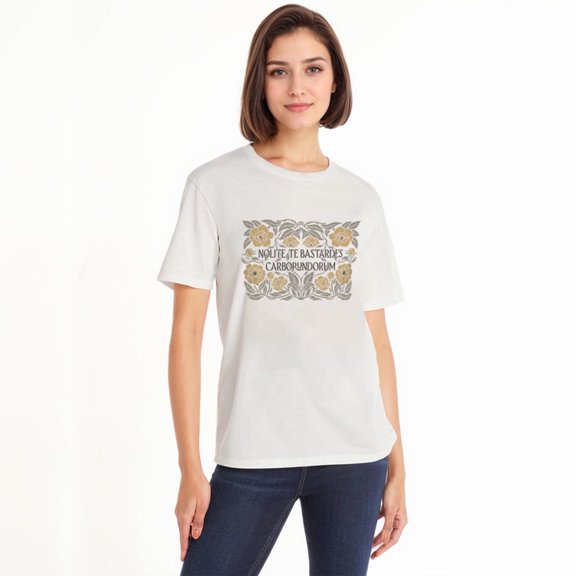 Nolite Te Bastardes Carborundorum Women's Rights Graphic Tee for Woman With Short Sleeves