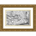 thumbnail image 1 of Nolli, Giovanni Battista  24x16 Gold Ornate Wood Framed with Double Matting Museum Art Print Titled - Rome Sectional Map, 1 of 4