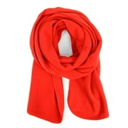NOLLIA Solid Color Fleece Unisex Winter Scarf (Red)