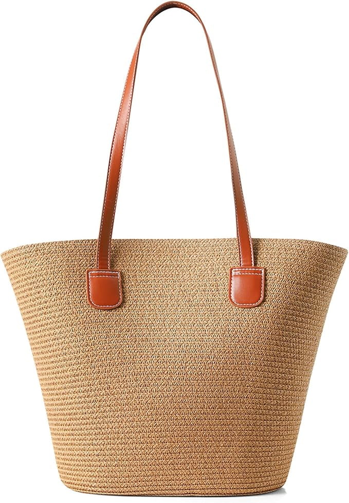 Nollia Straw Bags For Women | Travel Straw Totes Bag, Summer Woven Handmade, Shoulder Bag Handbag