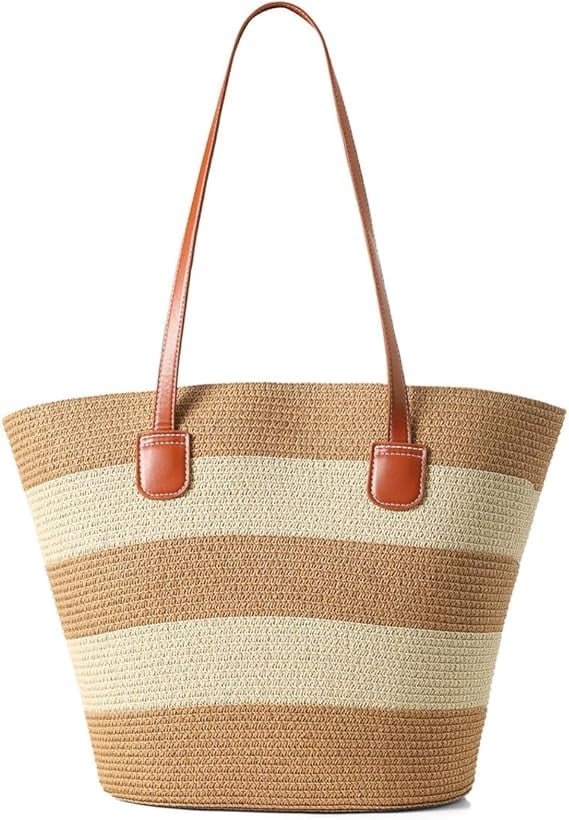 Nollia Straw Bags For Women | Travel Straw Totes Bag, Summer Woven Handmade, Shoulder Bag Handbag
