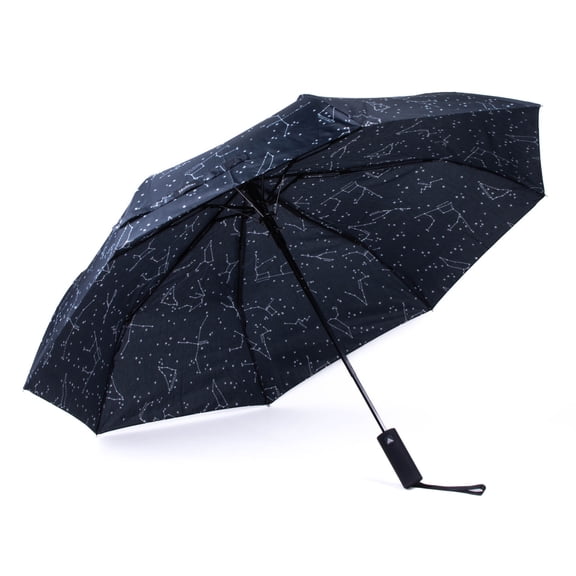 Nollia Windproof Automatic Travel Umbrella, Compact Portable with Reinforced Ribs for Sun & Rain-Zodiac Constellation
