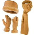 thumbnail image 1 of Nollia Women Winter Fleece Hat, Scarf & Gloves Set – Soft Warm Cold Weather Accessories, 1 of 1
