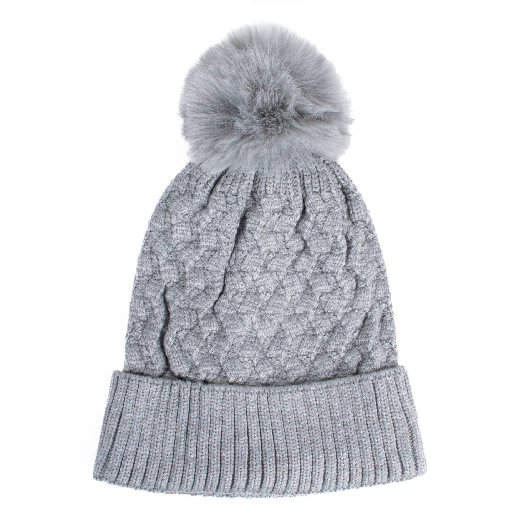 Buffalo Outdoors® Workwear Women's Knit Pom Hat-Heather Grey
