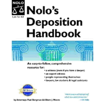 Pre-Owned Nolo's Deposition Handbook, 3rd Edition (Paperback) 1413301789 9781413301786
