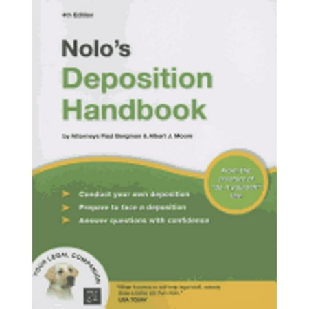 Pre-Owned Nolo's Deposition Handbook (Paperback) 1413306268 9781413306262