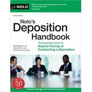 Pre-Owned Nolo's Deposition Handbook: The Essential Guide for Anyone Facing or Conducting a Deposition (Paperback) 141332987X 9781413329872