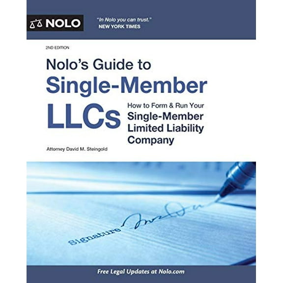 Pre-Owned Nolo's Guide to Single-Member Llcs: How to Form & Run Your Single-Member Limited Liability Company (Paperback) 1413326951 9781413326956